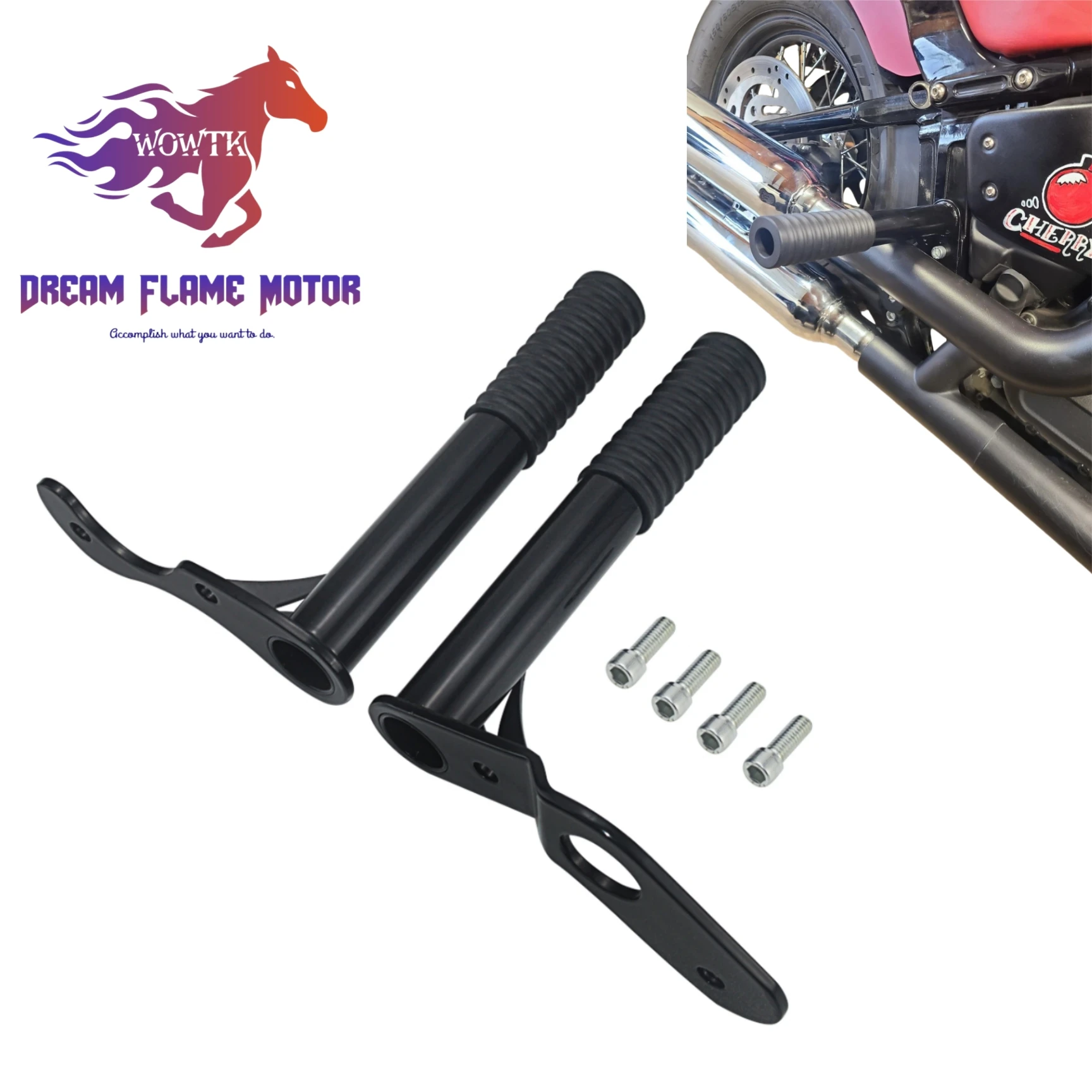 Motorcycles Engine Guard Crash Bar Frame Slider Passenger Foot Pegs Bumper For Harley Softail Standard FXST Street Bob Low Rider motorcycle accessories