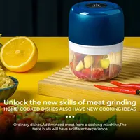 Wireless Electric Mini Garlic Press 250ml Auxiliary Food Cooking Machine Small Ha Household Kitchen Tools Meat Grinder Pepper 2