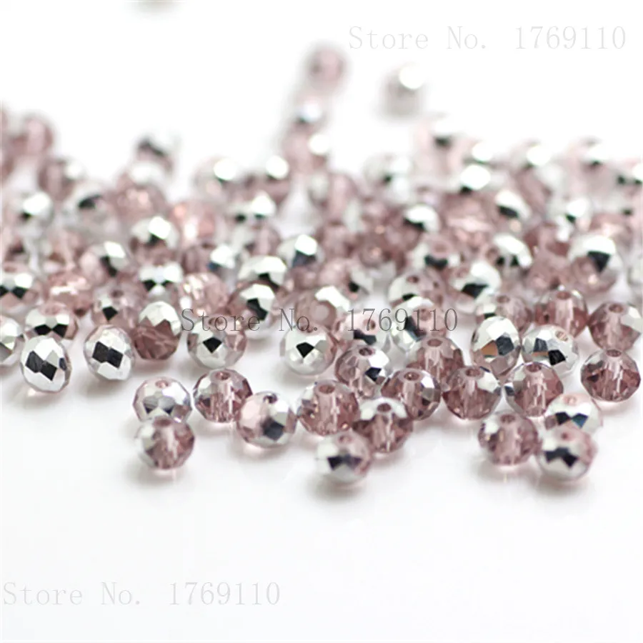 Olive Green Faceted Crystal Glass Rondelle Beads for Jewelry Making - 125pcs, 3x4mm