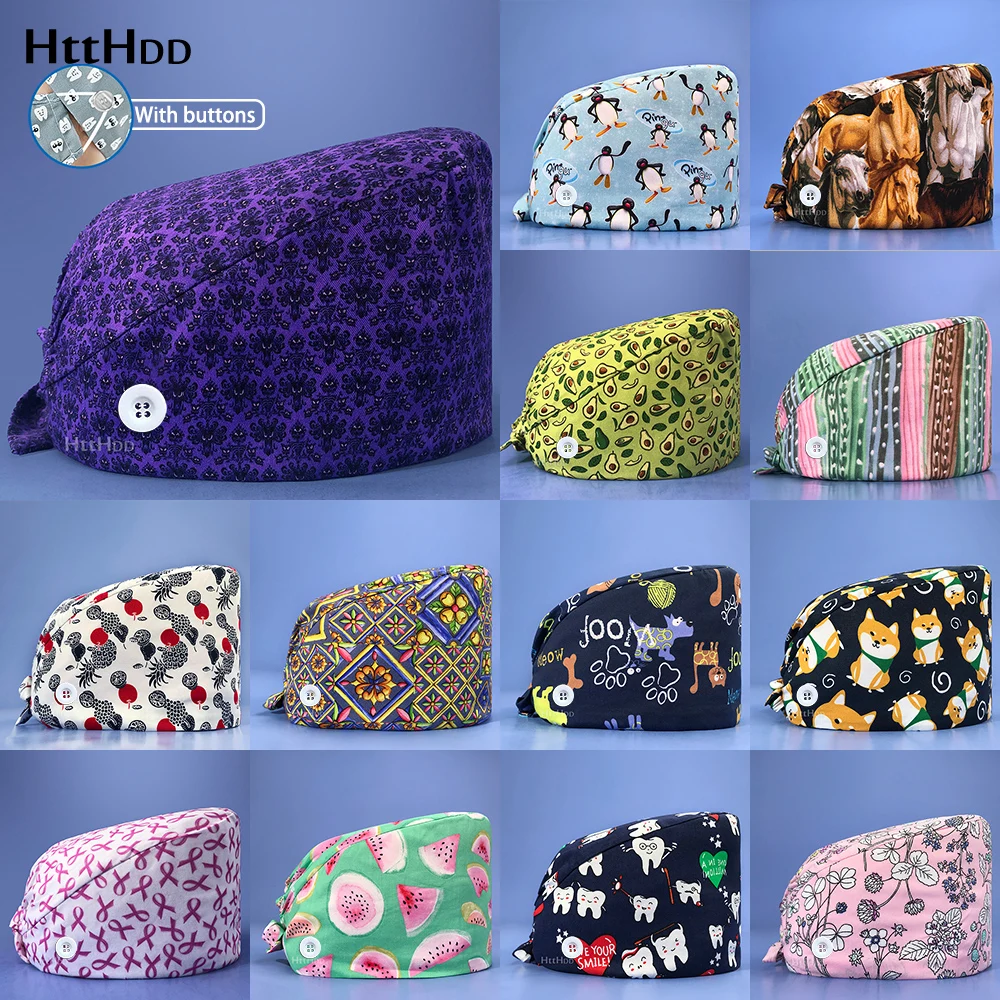 Medical Scrub Hats Pet Grooming Sweat-absorbent Dust-proof Clean Protective Hat Pet Care