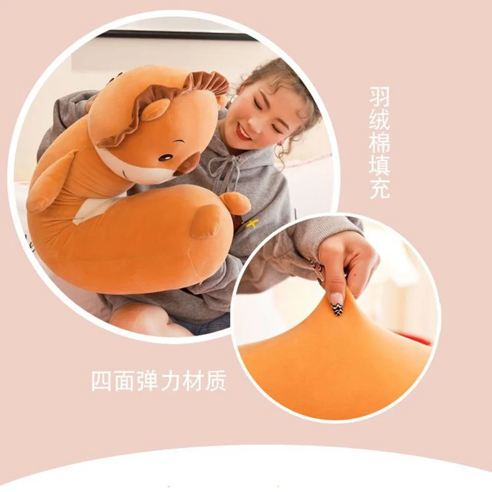 50CM Soft Strip Sleep Cylinder Throw Pillow Plush Toy Creative Lazy Children's Animal Cute Bed Comfort Bunny Doll Festival Gift 6