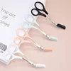 1Pcs Safe Eyebrow Trimmer Stainless Steel Eyebrow Scissors with Comb Hair Removal Shaver Eyebrows Shaping Makeup Tool 4