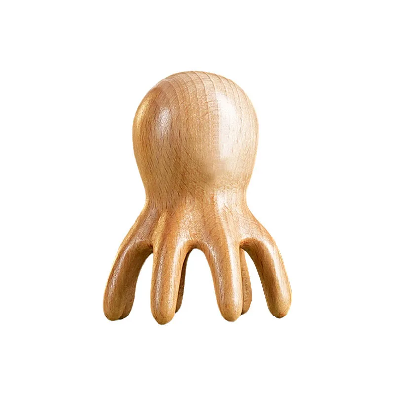 Beechwood Octopus Massage Comb for Full Body Relaxation and Fatigue Relief