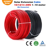 XIONGISOLAR câble solaire pv panneau Stecker fil 2.5/4/6 mm2 avec 1/2/3/5/8/10/15/20/30M connecteurs de fils solaires PV 10/12/14 AWG 1