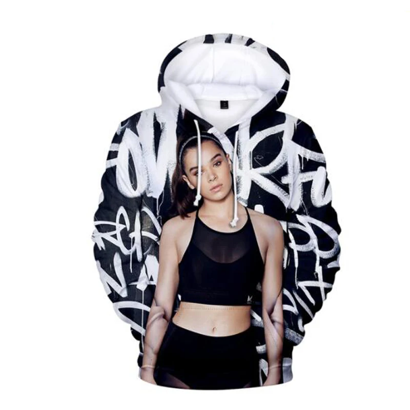 

Толстовка певец хайли Steinfeld Merch с 3D принтом для мужчин и женщин, свитшот, уличная одежда, пуловер в стиле хип-хоп, мужской спортивный костюм с капюшоном
