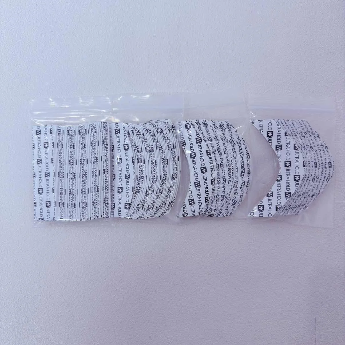 36개입 4가지 모양 7.6cm*2.2cm 화이트 울트라 홀드 테이프 레이스 프론트 테이프 아크 양면 테이프 가발 접착용