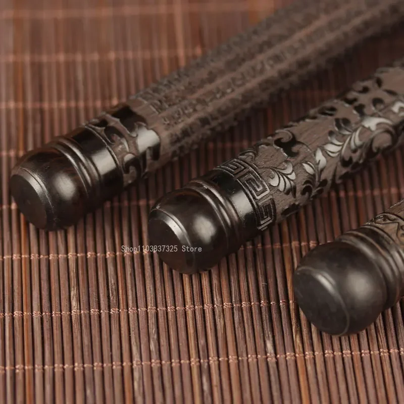 Black Sandalwood Short Style Carving Incense Tube Portable Wooden Joss Stick Box Household Indoor Incense Stick Storage Tools incense holder