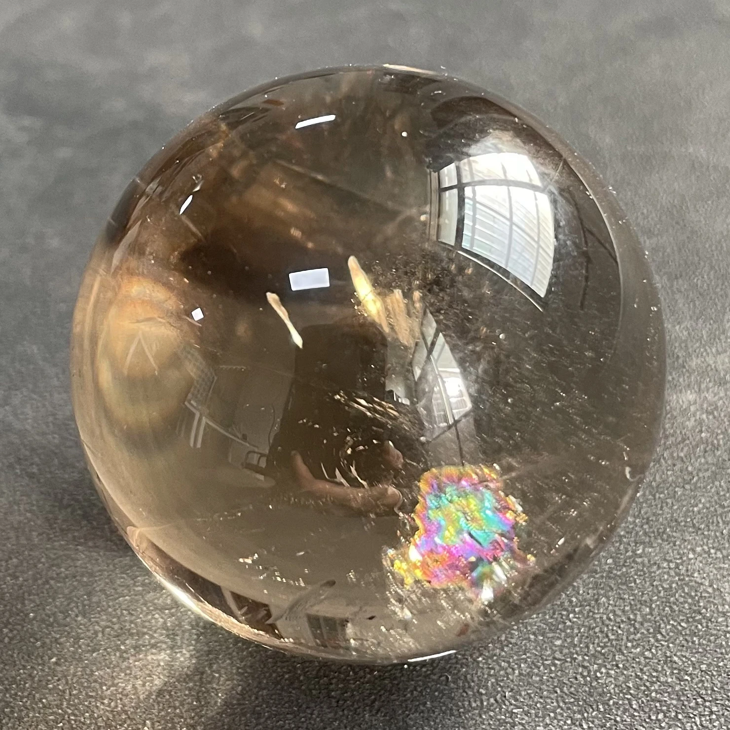 

189 г натуральный камень зернистость шарик Радуга Сфера полированная рок рейки лечение B223