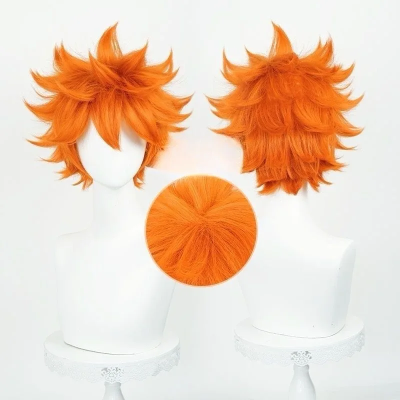 Ashely Hinata Shoyo Cosplay Wig Shoyo Hinata High Quality 30cm Short Orange Heat Resistant Synthetic Hair Anime Role Play Wig