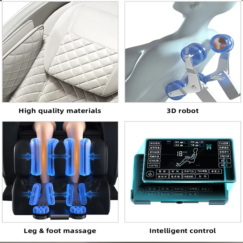 2 Year Warranty 4D SL Airbag Zero Gravity full body Massage Chair Home 3D Office Foot Roller Shiatsu Office Chair Massage Sofa 2
