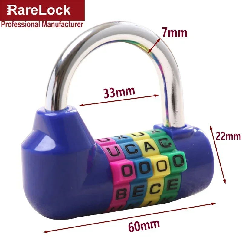 조합 자물쇠 4 코드 암호 잠금 체육관 사물함 가방 Jewerly Box DIY 하드웨어 Rarelock MMS35 G