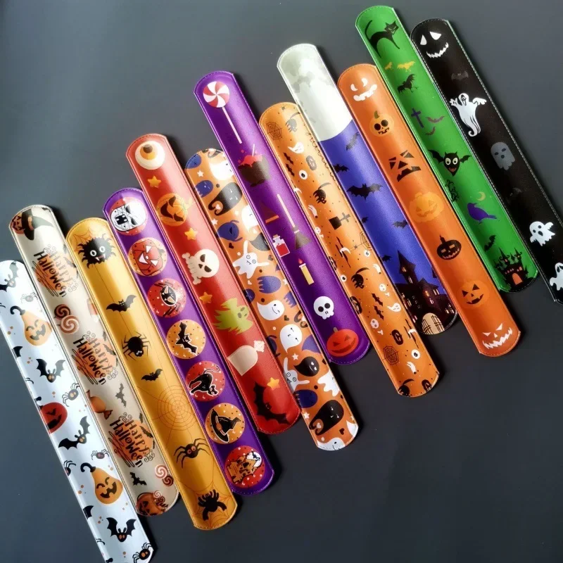 36 Braccialetti A Schiaffo Halloween Per Bambini – 12 Disegni Diversi (Zucche, Fantasmi, Pipistrelli) – Bomboniere E Regali Festa