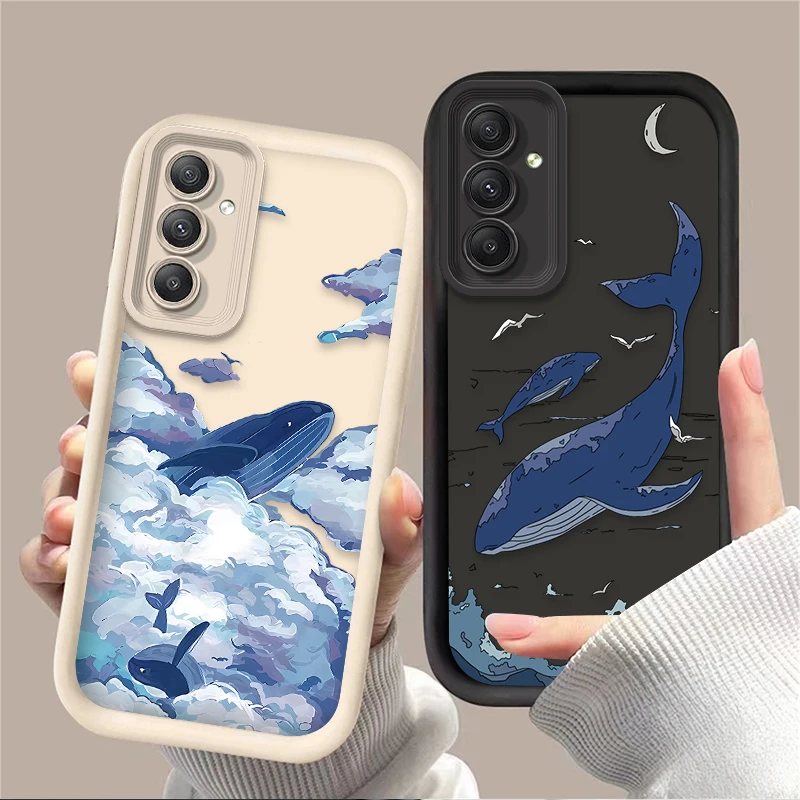 Dreamy Sky Blue Whale Phone Case Cover