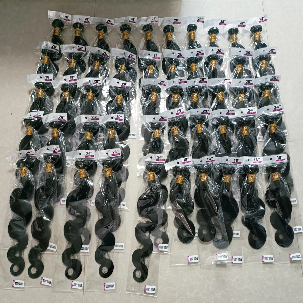 28 30 Inch Raw Brazilian Human Hair Bundles Body Wave Loose 3 4 Bundle Virgin Remy Hair Extension For Women Sew In Quick Weave 3