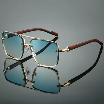 KAMMPT Fashion Retro Square Metal Shades Occhiali da sole da guida dal design originale del marchio da donna Nuovi occhiali da sole pilota a doppio ponte 1