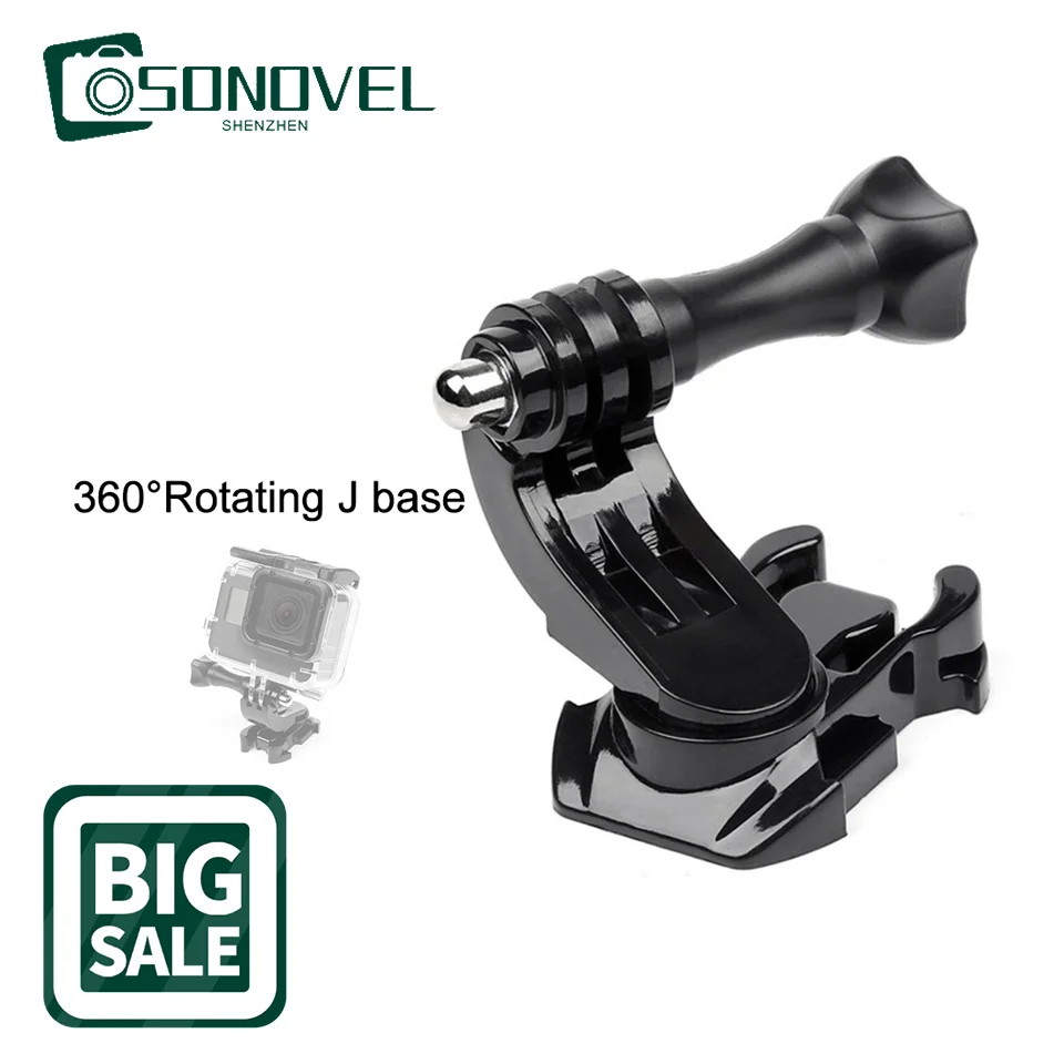 Giradischi J Hook Buckle Mount Base Per Gopro Hero 9 8 7 6 5 Session Sjcam Sj4000 Xiaomi Yi 4K H9R Chest Strap Go Pro Accessori