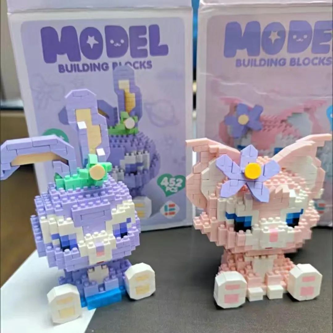 

Disney 108 Style Stitch LinaBell Hello Kitty Building Blocks Princess Cartoon Figrues Bricks Children's Assembly Toys Model Gift