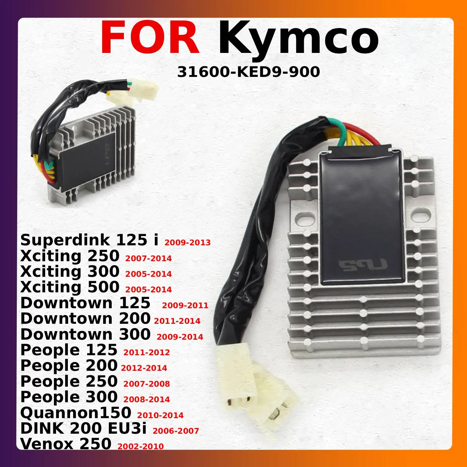 Kymco Xciting Dink Street 500 500i 250i 125i 300i Downtown 125i 200i 300i People 31600-KED9-910 용 전압 조정기 정류기