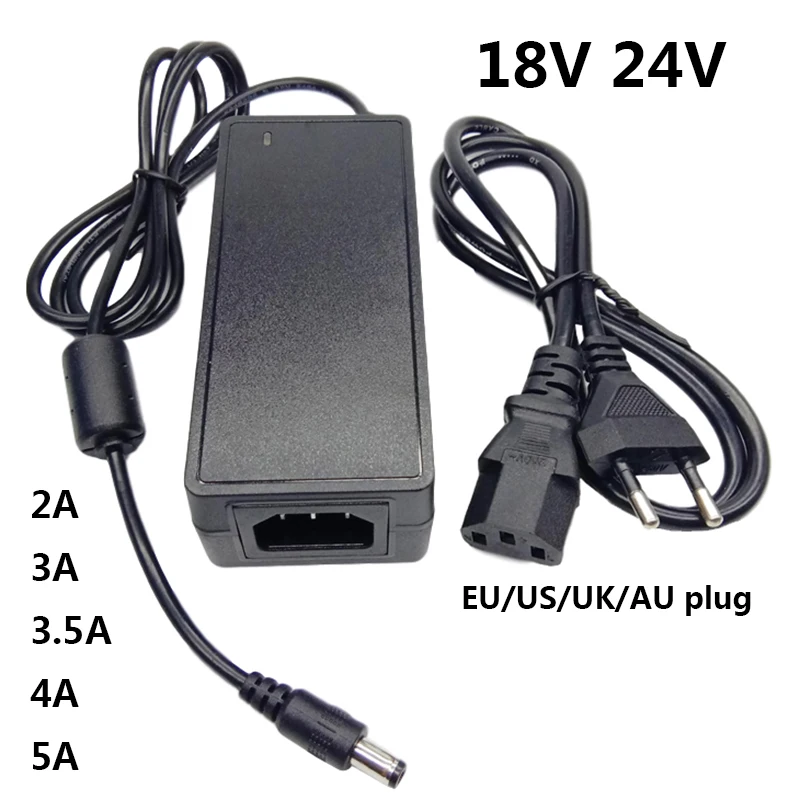 18V 24 V Universale 18 24 Volt Alimentatore Ac Dc 18 24 V 2A 3A 3.5A 4A 5A 5.5X2.1-2.5Mm Adattatore Convertitore Adattatore