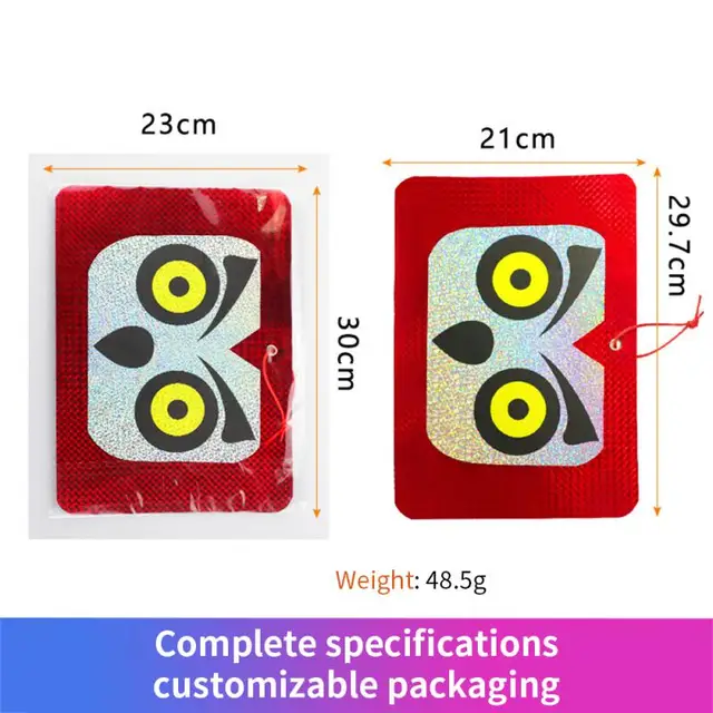Madár Visszataszító Tabletta Lézer Fényvisszaverő Négyzet Alakú Macska Fej Kétoldalas Madártaszító Szerszám Erkély Madárriasztó Bagoly Visszaszorítás - Image 6