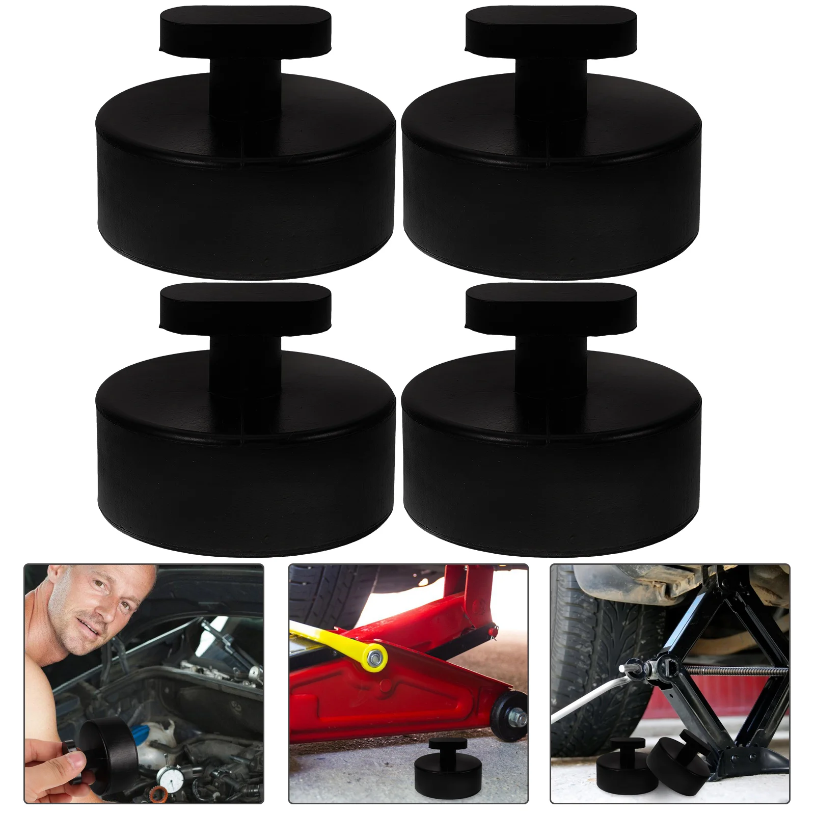 4 Pcs Car Chassis Jack Rubber Pad Support 4pcs Floor Pads Bracket for Stand Rv Pinch Welds Black Mat цена и фото