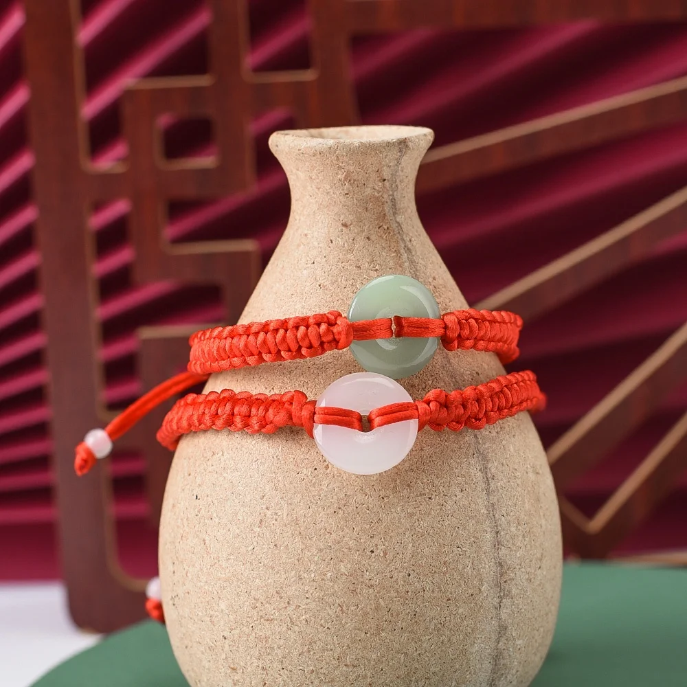 

Romantic Safety Buckle Couple Bracelet for Woman Amulet Red Rope Handmade Braided Charm Bracelets Trendy Jewelry Gift Wholesale