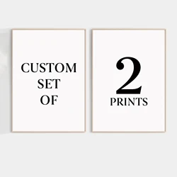 Personalized Custom Print Canvas Painting from Your Photo - Unique Home Decor Gift - 60x120cm (2pcs canvas)