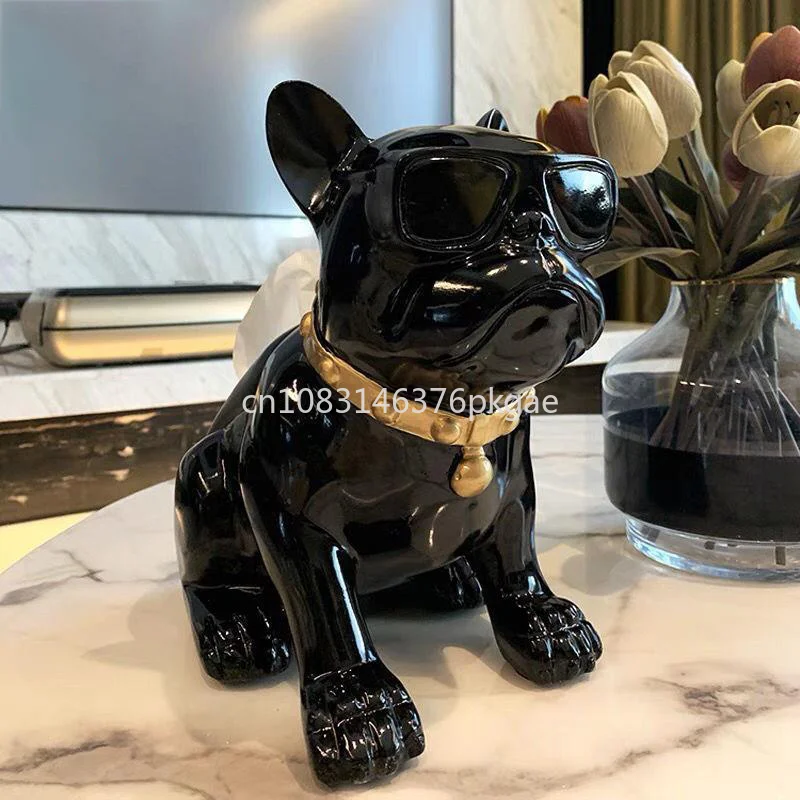 Creative Living Room Dog Piggy Bank Decoration Living Room Decoration Method Dog Fighting Simple TV Cabinet Decoration Furniture 2