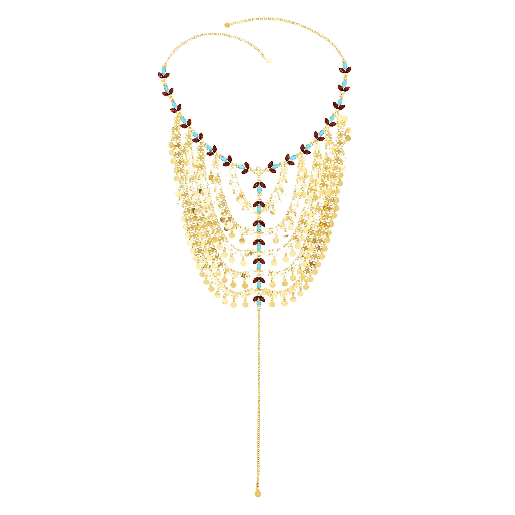 غطاء شعر ذهبي بسلاسل متدلية – إكسسوار رأس فاخر