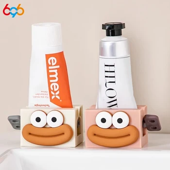 ใหม่การ์ตูนคู่มือ Squeezers ยาสีฟันบ้านห้องน้ํา Facial Cleanser Rolling Squeeze คลิปผู้ถือที่นั่งยาสีฟันน่ารัก 1