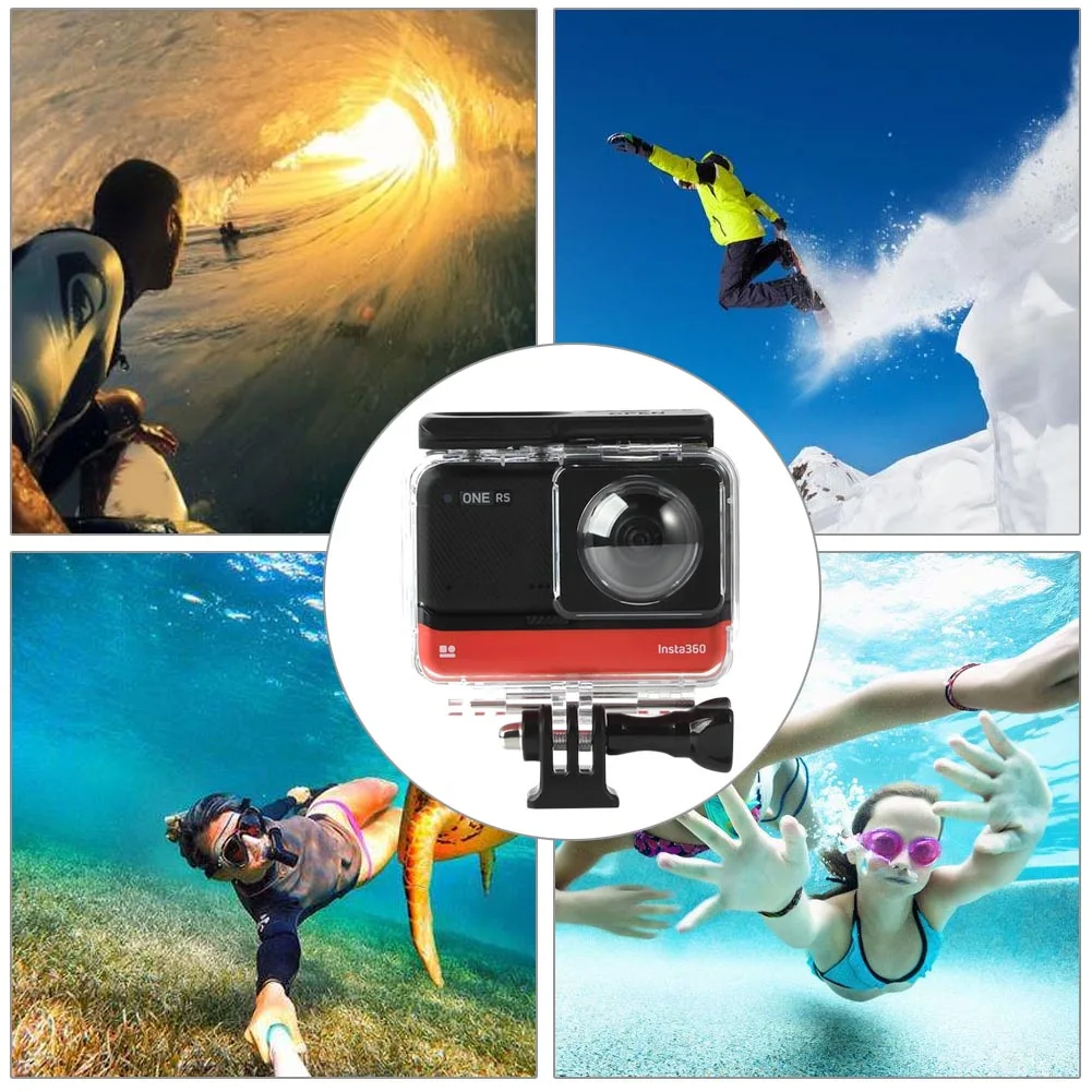 휴대용 카메라 방수 케이스 보호대, Insta360 ONE RS 파노라마 카메라 액세서리, 방수 상자 보호 쉘 커버
