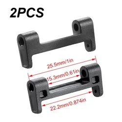Black Metal Watchband Adapter Connectors - Set of 2 - T92 (22mm Black)