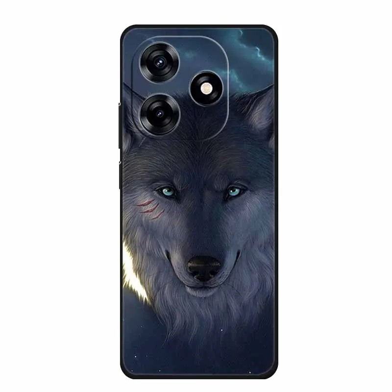 Animal Black Silicone Soft Back Phone Case Cover