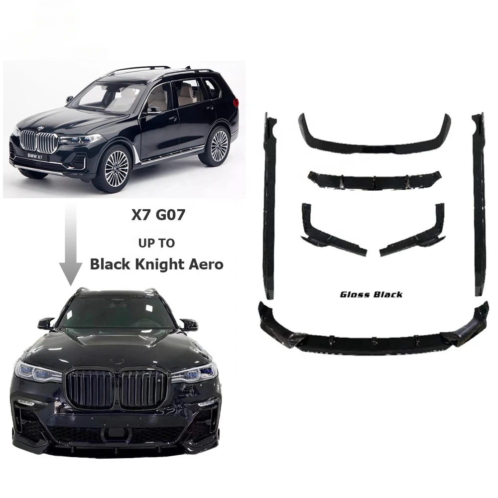 

Комплект кузова для BMW X7 G07, обновление до Black Knight Aero PP материал, автомобильная боковая юбка губ, автомобильные аксессуары, автотюнинг, детали