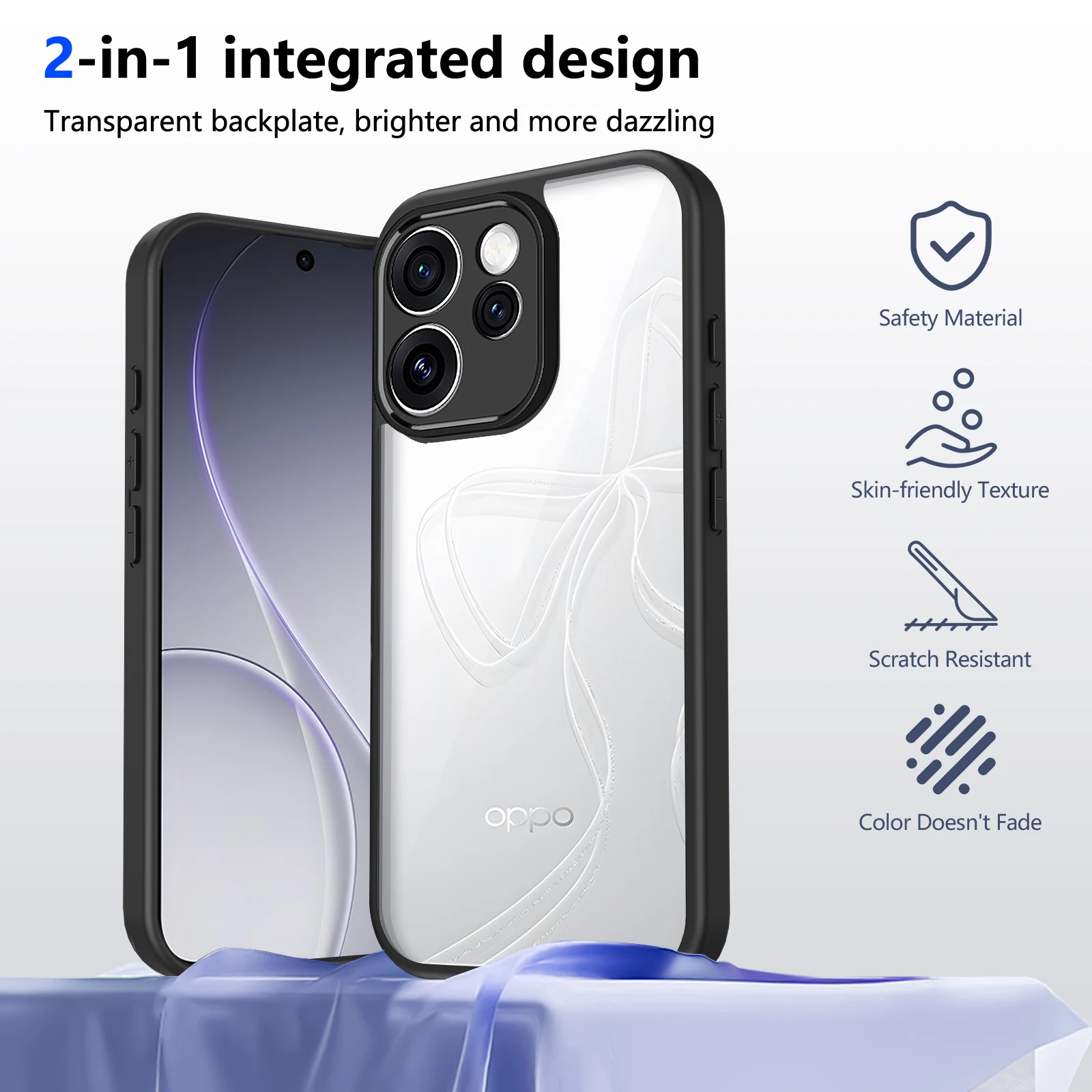 Shockproof Air Cushion Silicone Bumper Matte Back Cover Case