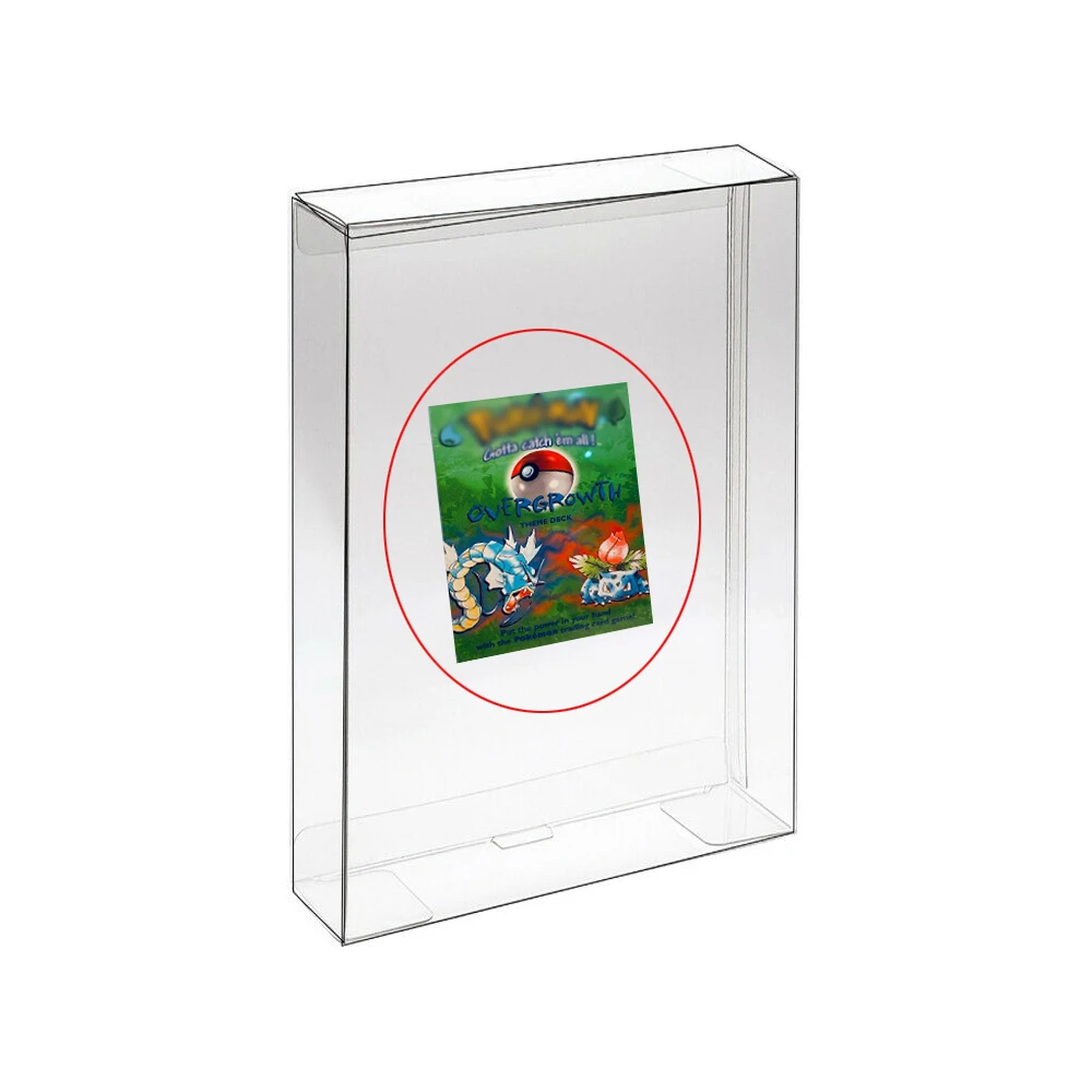 Ruitrolier 10Pcs Box Protector Clear Protection Case Sleeve Display Box Per Pokemon Theme Deck