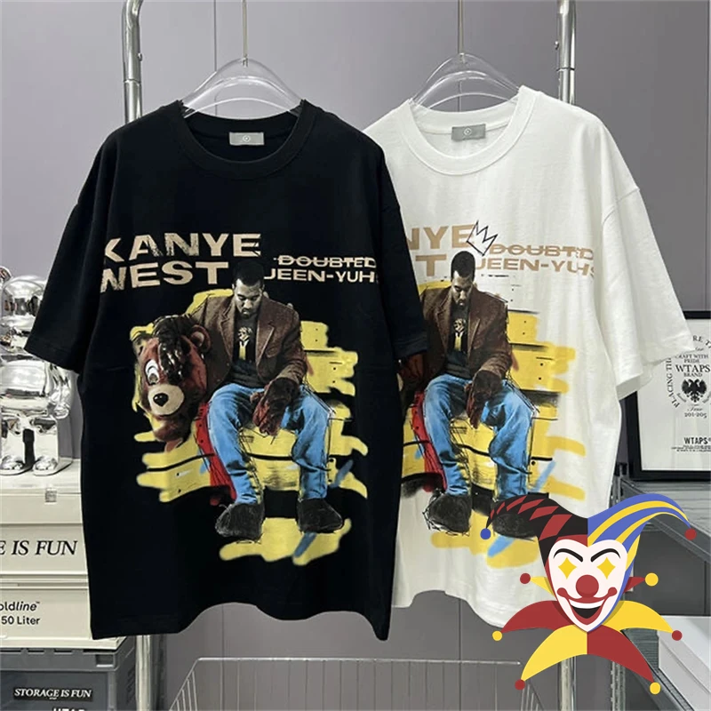 

Футболка с принтом медведя, мужская и женская футболка, топы, футболка