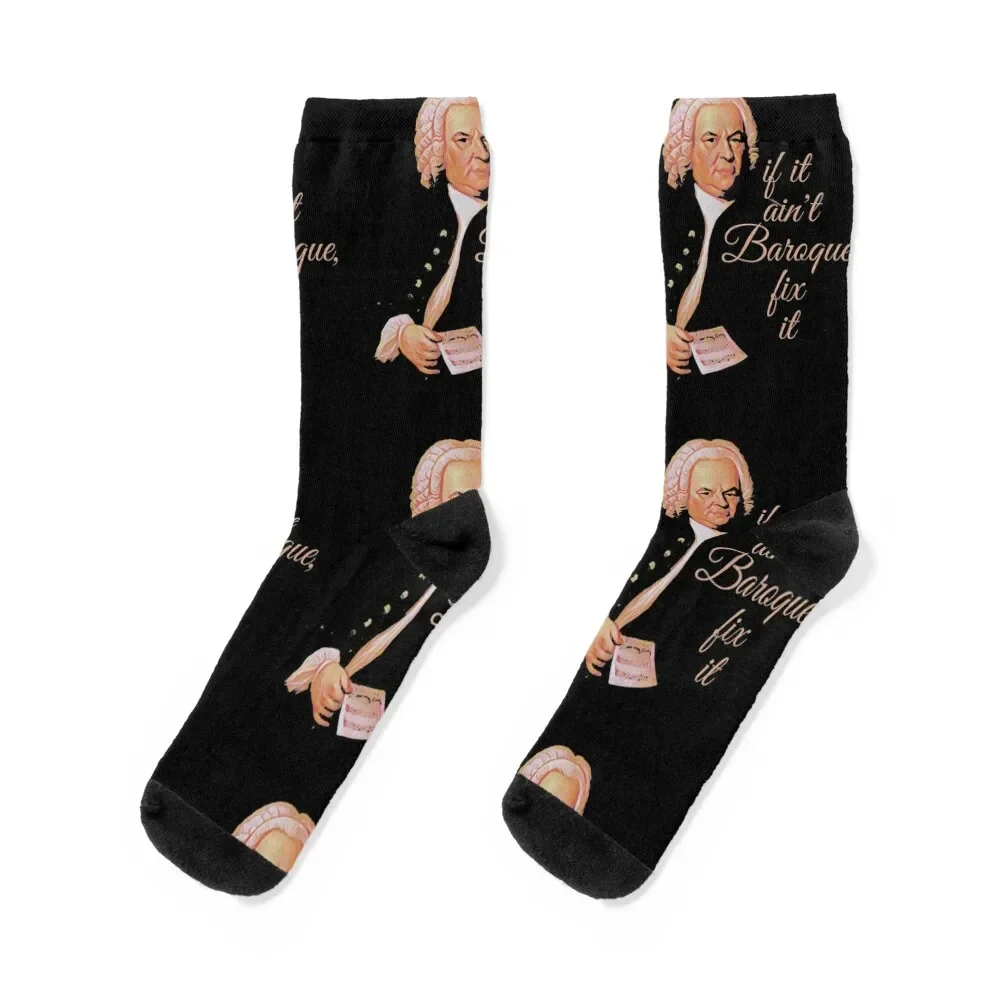 

J.S. Bach if it ain't Baroque, fix it Socks FASHION designer bright garter Argentina Socks Male Women's