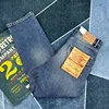 100% Cotton High Quality Patch Washed Denim Jeans for Men Heavyweight Y2K Autumn Winter Dense Tough Loose Tapered Straight Pants 6