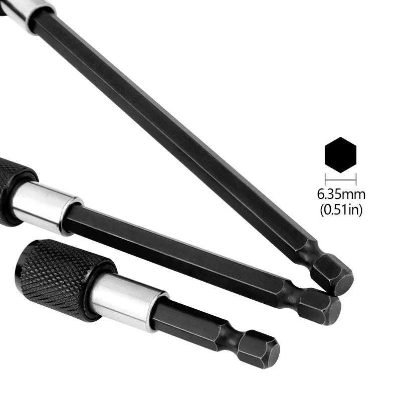 6.35mm 1/4 Hex Shank Quick Release Electric Drill Magnetic Screwdriver Bit Holder 60mm electric drill attachment tool accessories electric drill accessory electric drill screwdriver