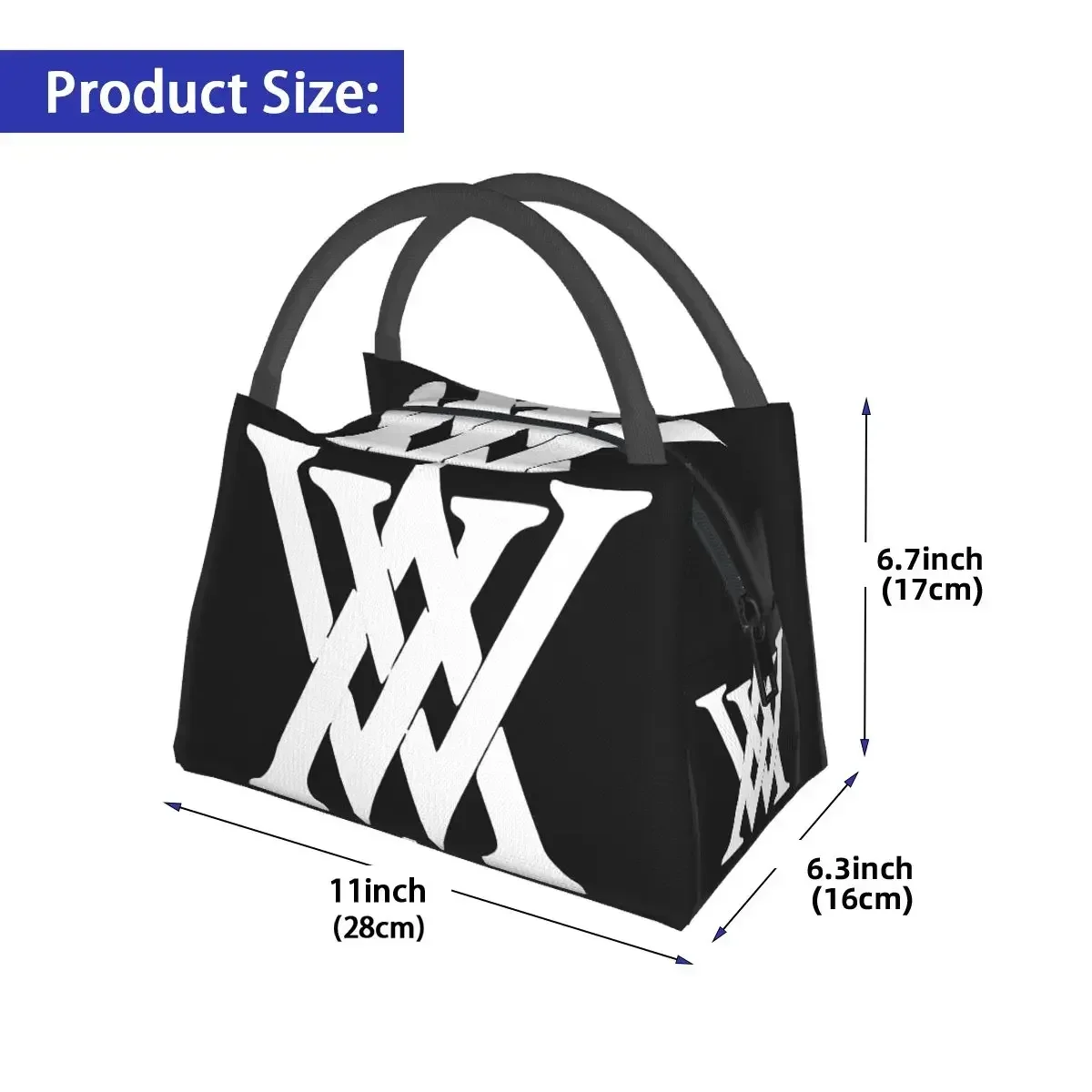 Fashion Golf Brand Insulated Lunch Bag Food Container Portable Thermal Cooler Bento Box for Travel 2