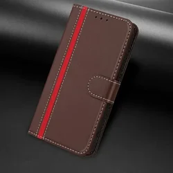 Leather Wallet Flip Case - Premium Phone Cover with Card Slots and Magnetic Closure for Realme GT8 (Brown)