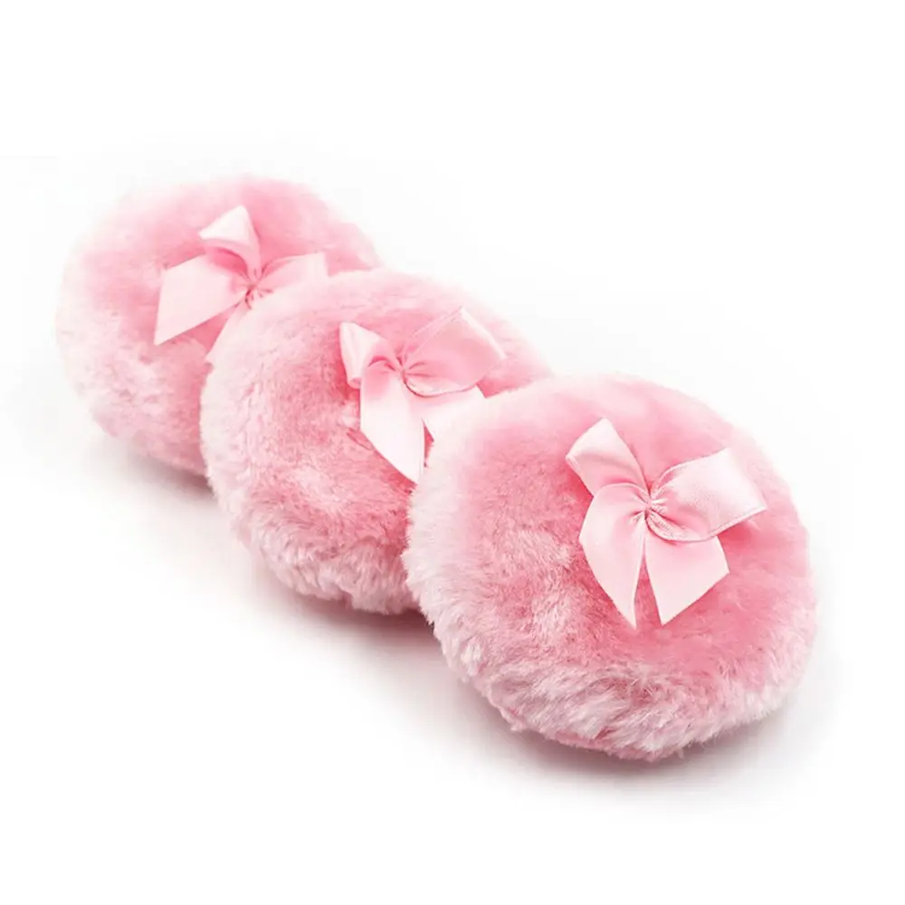 Large Fluffy Powder Puff Ultra Soft Washable Reusable Velour Face Body Powder Puff Loose Powder Puffs Wet Dry Makeup Tool