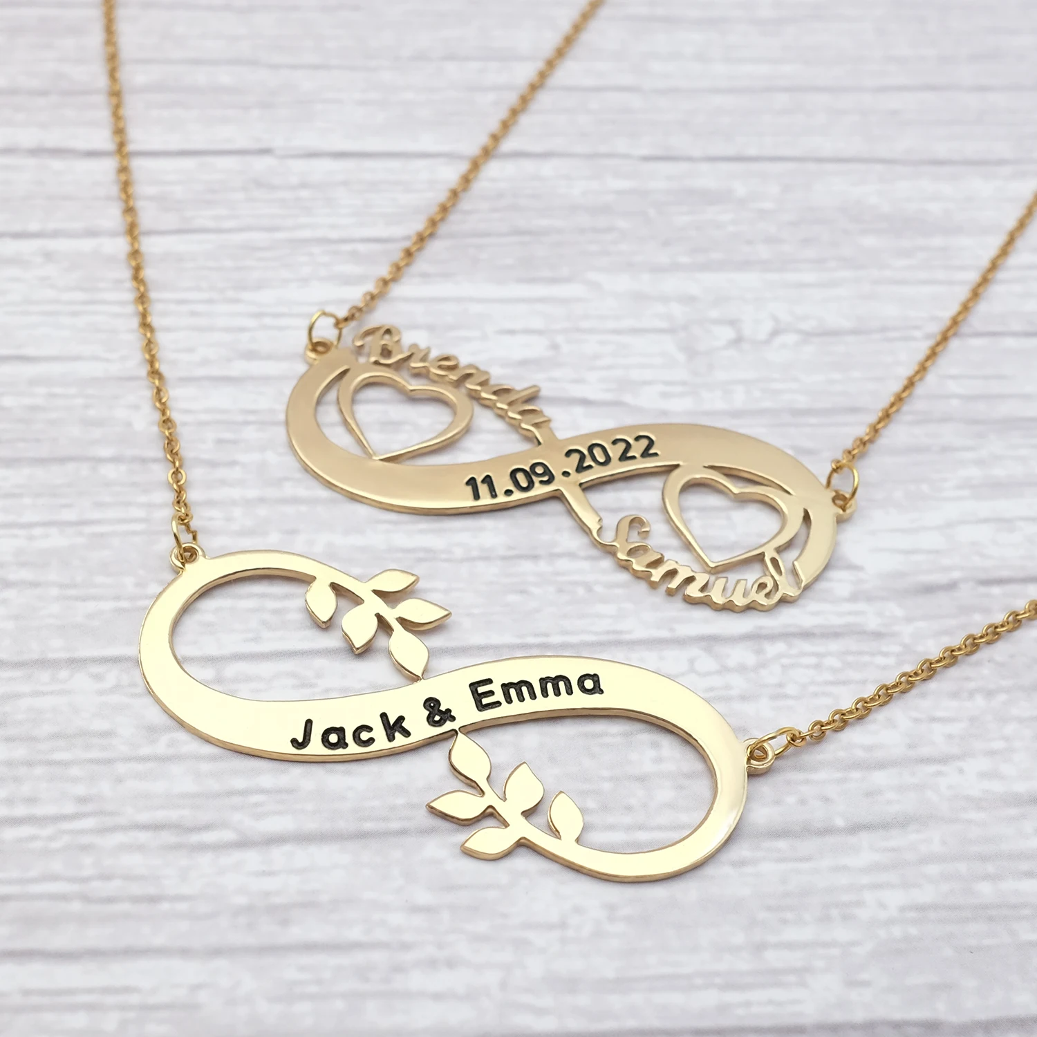 Personalized Infinity Necklace Custom 