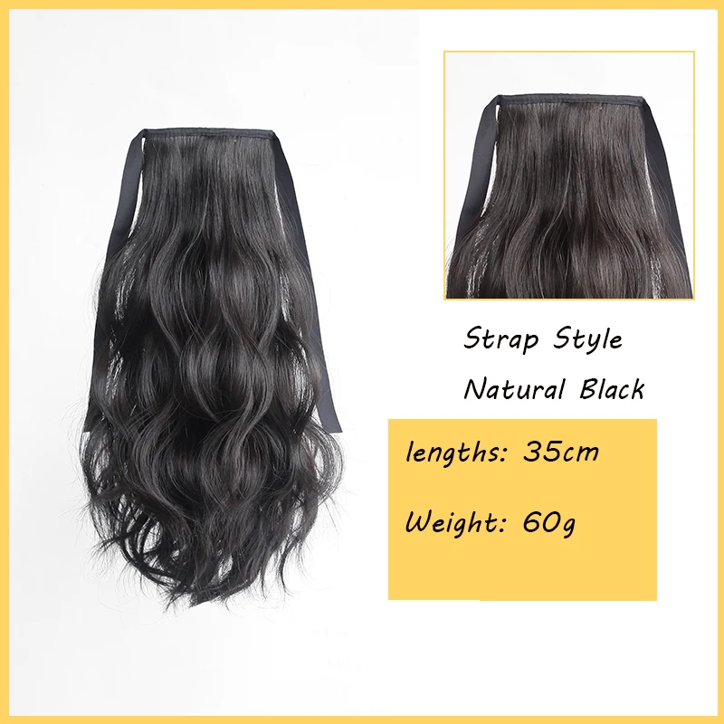 Synthetic low water ripple short ponytail wig female braided natural curly hair simulation hair short bandage style