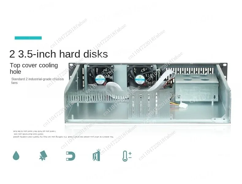 MATX 메인보드 모니터링 서버 2U 서버 섀시 330MM 짧은 먼지 방지 섀시 표준 PC 전원 공급 장치 지원