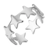 Stainless Steel Open Adjustable Star Rings Women Bohemia Jewelry Stackable Ring Bague 3