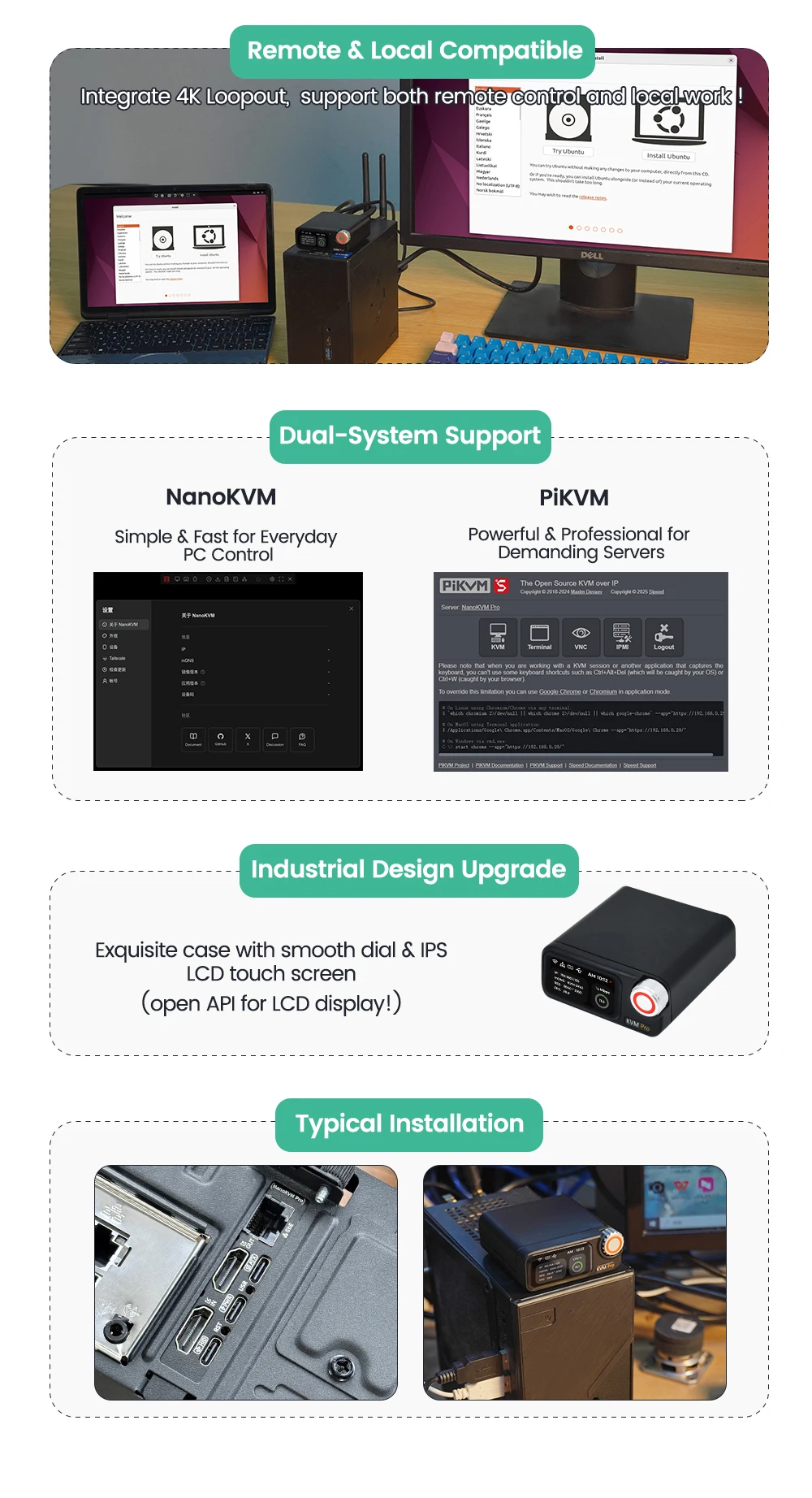 Sipeed NanoKVM-Pro: 4K IP-KVM over GbE/WiFi6/PoE for Server/NAS Remote Managemen