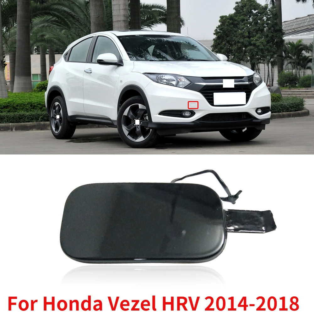 CAPQX For Honda Vezel HRV 2014- Front Bumper Tow Eye Hook Cover Trailer Hole Cap Towing Traction Lid Trim Hood 71104-T7A-000