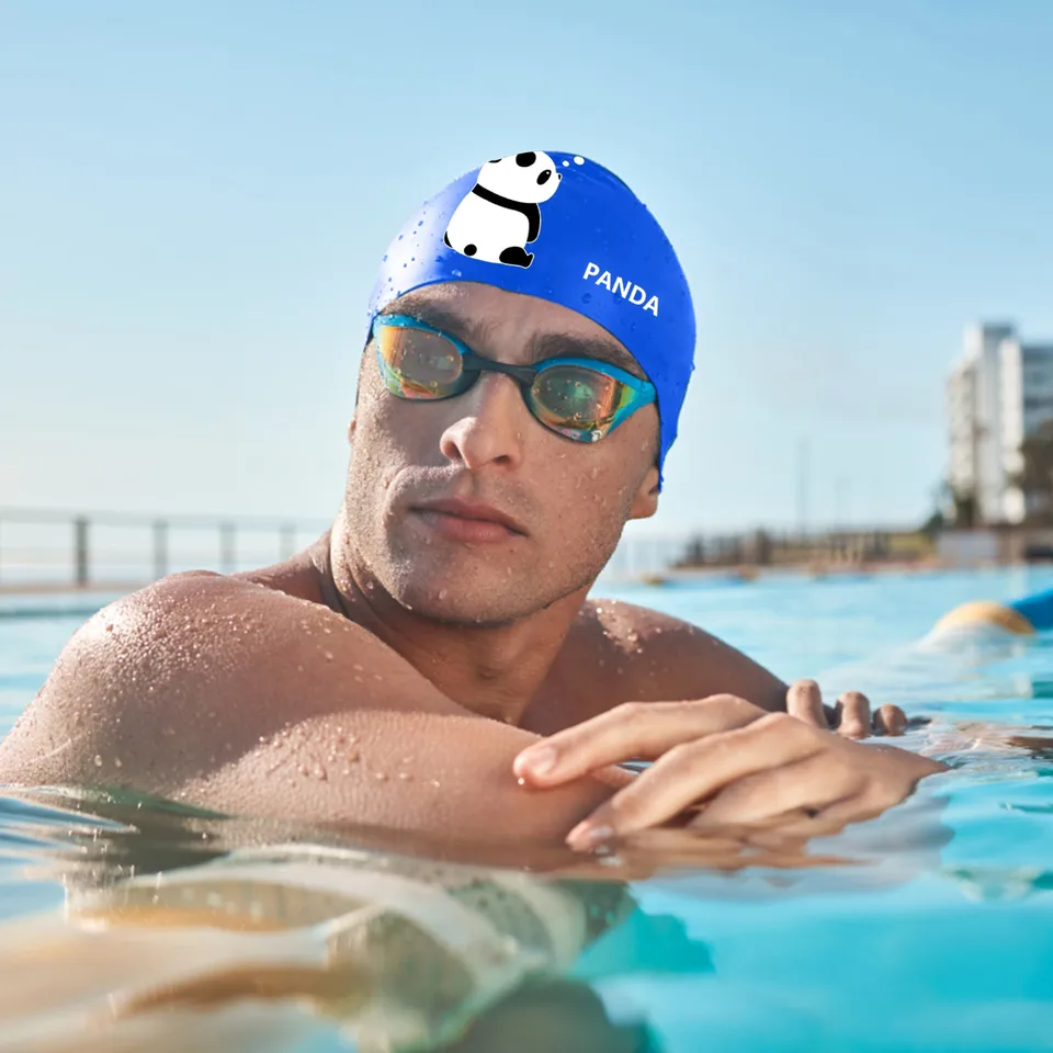 Cuffia Da Nuoto In Silicone Con Bandiera Albanese - Unisex, Impermeabile, Per Capelli Lunghi E Corti
